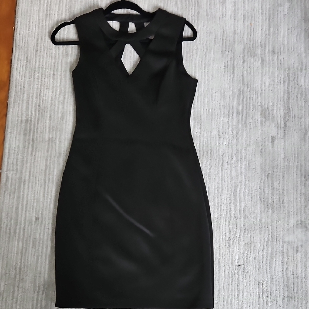 Guess Elegant Black Sleeveless Backless Dress